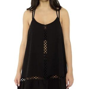 FRESHWATER EYELET TRIM SWIM COVER UP DRESS SIZE L  #592